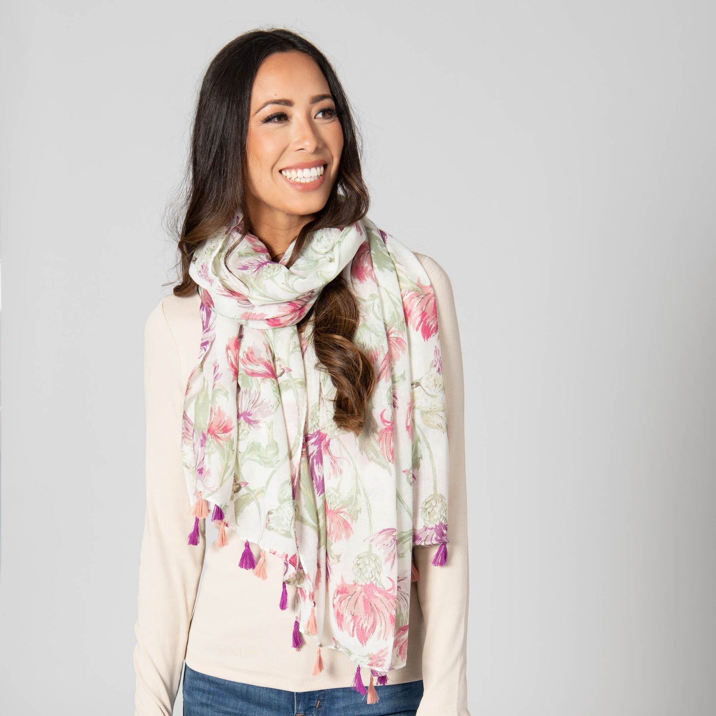 Vacay Mode - Light Weight Women's Woven Tropical Printed Scarf