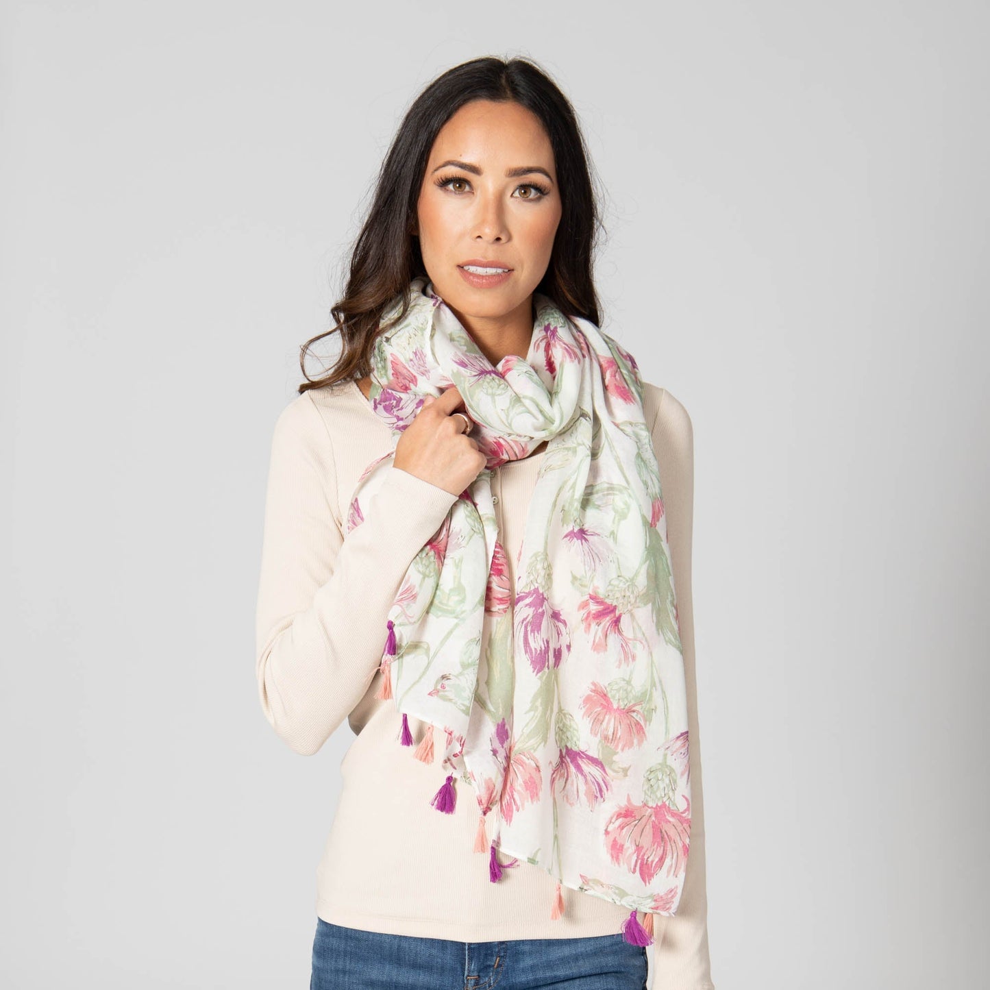 Vacay Mode - Light Weight Women's Woven Tropical Printed Scarf