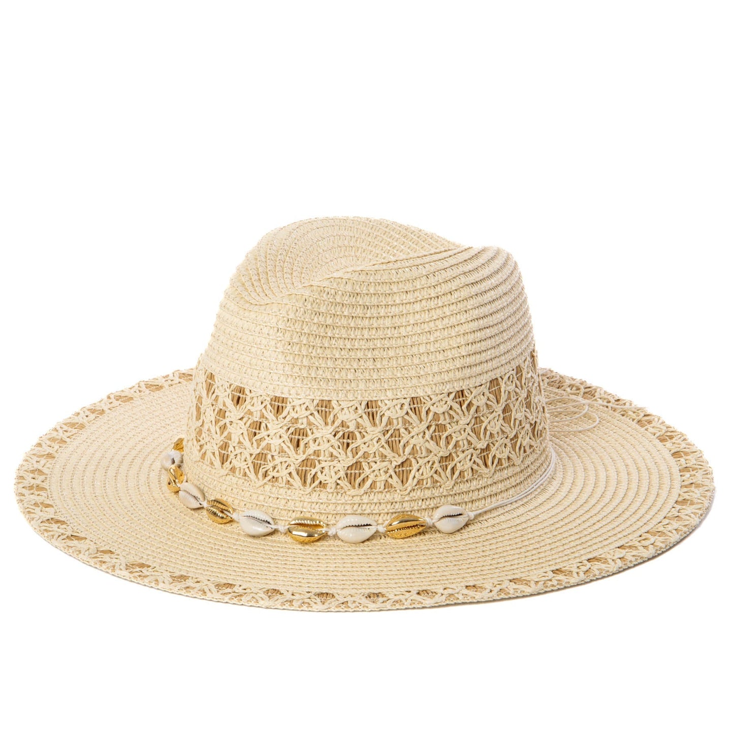 Blanca - Ultrabraid Fedora with Seashell Trim