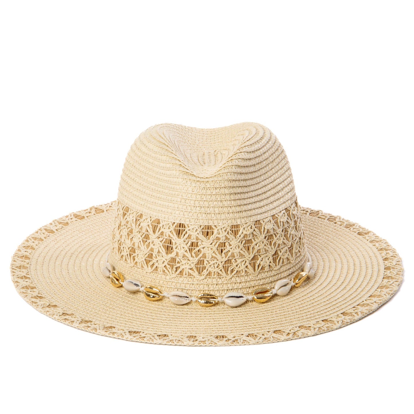 Blanca - Ultrabraid Fedora with Seashell Trim