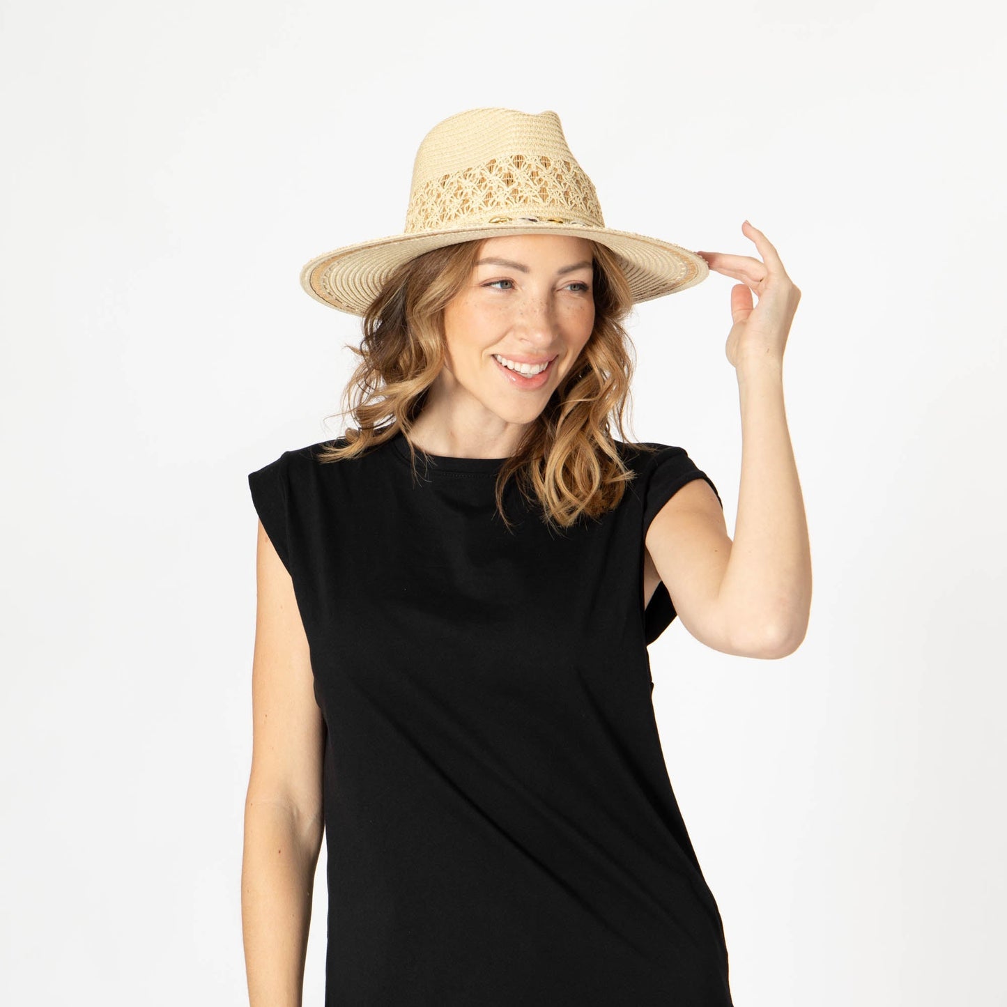 Blanca - Ultrabraid Fedora with Seashell Trim