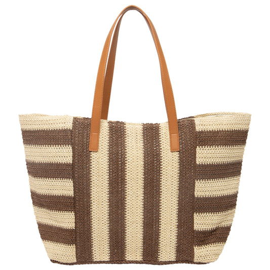 Alma - Oversized Tote with Striped Pattern