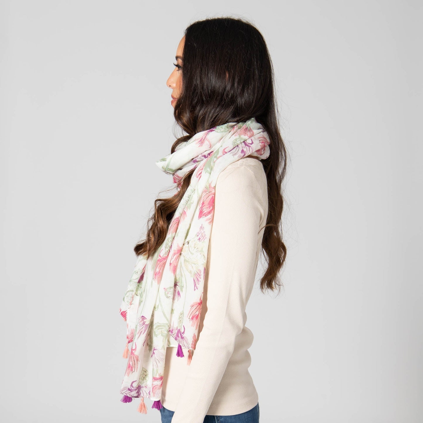 Vacay Mode - Light Weight Women's Woven Tropical Printed Scarf