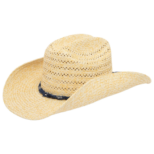 Annie - Woven Toyo Straw Cowboy with Wire Brim