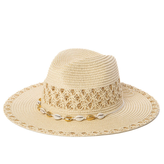 Blanca - Ultrabraid Fedora with Seashell Trim